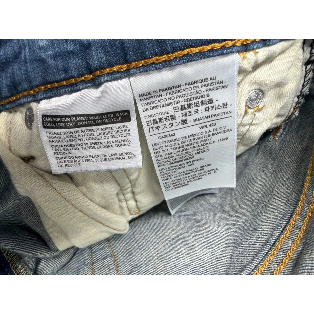Levi's 541 Jeans Mens 32x32 Blue Denim Cotton Medium Wash Stretch Straight Leg